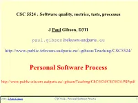 Personal Software Process