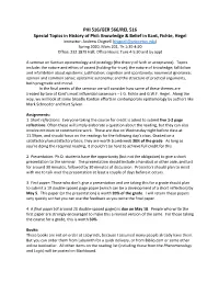 PHI 516/GER 566/REL 516 Special Topics In