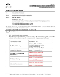 Addendum Number 1 To: Prospective Proposers