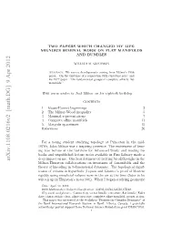 Arxiv:1108.0216V2 [Math.DG] 9 Apr 2012 Rte Pi Hrtnsnts[6) Hnibgnsuyn Geometr Be Studying to Began (Later I Time When the [66])