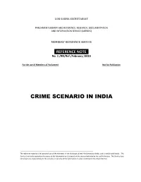 Crime Scenario in India