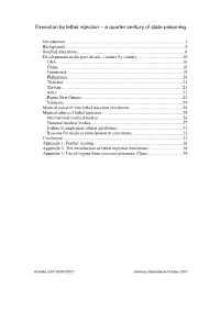 Execution by Lethal Injection: a Quarter Century of State Poisoning