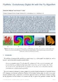 Fly4arts : Evolutionary Digital Art with the Fly Algorithm