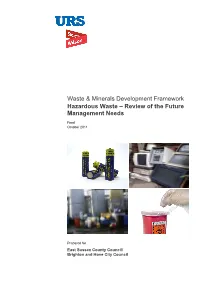 Hazardous Waste – Review of the Future Management Needs