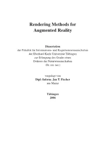 Rendering Methods for Augmented Reality