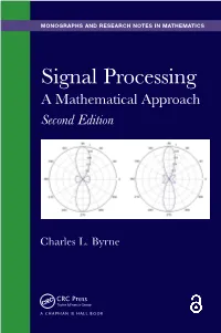 Signal Processing: a Mathematical Approach, Second Edition