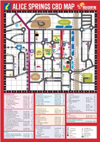 Alice Springs Cbd Map a B C D E F G H I J K L M N O P Q 14 Schwarz Cres 1 Es 1 R C E