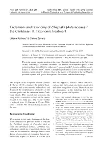 Endemism and Taxonomy of Chaptalia (Asteraceae) in the Caribbean. II
