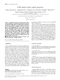 FAK Nuclear Export Signal Sequences