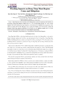Flooding Impacts on Dong Thap Muoi Region: Cause and Mitigation
