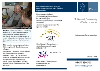 Mobile and Community Warden Schemes