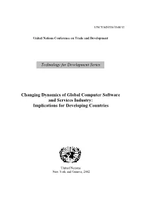 Changing Dynamics of Global Computer Software and Services Industry: Implications for Developing Countries