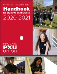 Handbook for Students and Families 2020-2021 Table Of