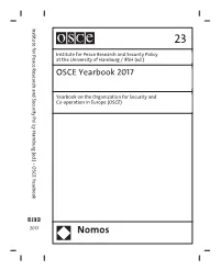 OSCE Yearbook 2017 Yearbook on the Organization for Security and Co-Operation in Europe (OSCE) IFSH 368 P