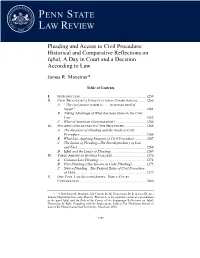 Pleading and Access to Civil Procedure: Historical and Comparative Reflections on Iqbal, a Day in Court and a Decision According to Law