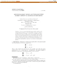 SEMI-KOLMOGOROV MODELS for PREDATION with INDIRECT EFFECTS in RANDOM ENVIRONMENTS Tomás Caraballo & Renato Colucci Xiaoying