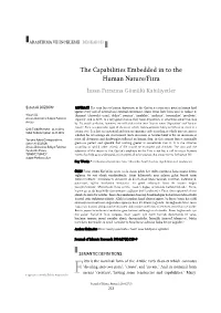 The Capabilities Embedded in to the Human Nature/Fitra