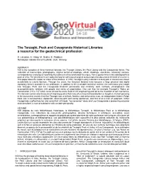 The Terzaghi, Peck and Casagrande Historical Libraries – a Resource for the Geotechnical Profession
