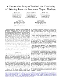 A Comparative Study of Methods for Calculating AC Winding Losses in Permanent Magnet Machines