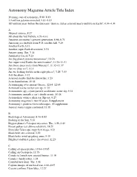 Astronomy 2008 Index
