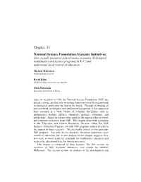 Chapter 13 National Science Foundation Systemic Initiatives