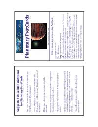 P Lanetary Postc Ards
