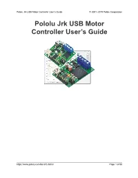 Pololu Jrk USB Motor Controller User's Guide