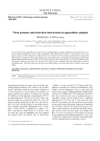 SCIENCE CHINA Virus Genomes Andvirus-Host Interactions In