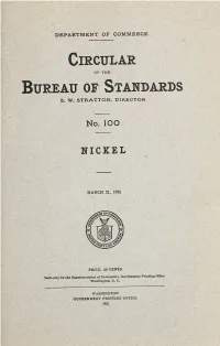 Circular of the Bureau of Standards No