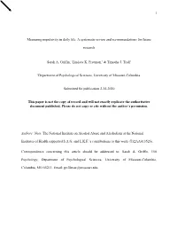 Measuring Impulsivity in Daily Life: a Systematic Review and Recommendations for Future