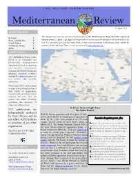 Mediterranean Review 24 April 2012 INSIDE THIS ISSUE