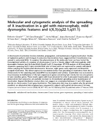 Molecular and Cytogenetic Analysis of the Spreading of X Inactivation in a Girl with Microcephaly, Mild Dysmorphic Features and T(X;5)(Q22.1;Q31.1)