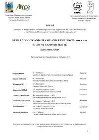 Seed Ecology and Grassland Resilience: the Case Study of Campo Rupestre