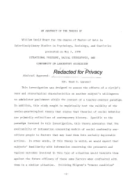 Situational Pressure, Racial Stereotypes, and Conformity in Laboratory Aggression