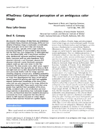 Thedress: Categorical Perception of an Ambiguous Color Image