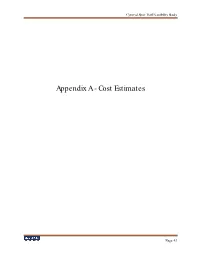 Appendix a - Cost Estimates