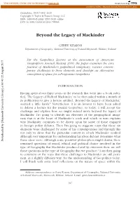 Beyond the Legacy of Mackinder