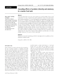 Cascading Effects of Predator Diversity and Omnivory in a Marine Food Web
