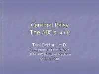 Cerebral Palsy the ABC's of CP