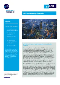 Litigation Post Brexit