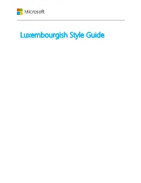 Luxembourgish Style Guide