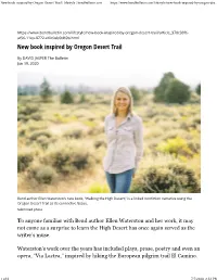 New Book Inspired by Oregon Desert Trail | Lifestyle | Bendbulletin.Com