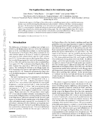 Relativistic Properties of the Kapitza-Dirac Effect