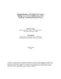 Shifting Axes of Social Mobilization and the Challenge to Industrial Relations Theory