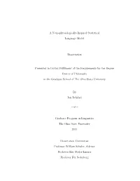 A Neurophysiologically-Inspired Statistical Language Model