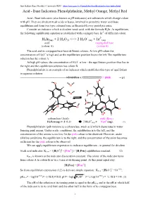 Acidbaseindicators/Index.Html Acid - Base Indicators Phenolphthalein, Methyl Orange, Methyl Red