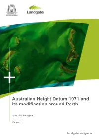 Australian Height Datum 1971 and Its Modification Around Perth