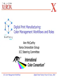 Digital Print Manufacturing: Color Management Workflows and Roles
