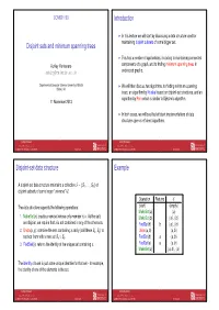 Disjoint Sets and Minimum Spanning Trees Introduction Disjoint-Set Data