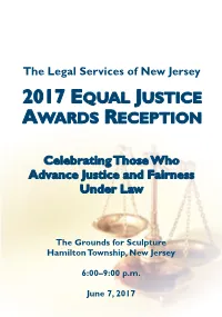 Equal Justice Awards Reception 2017 Program